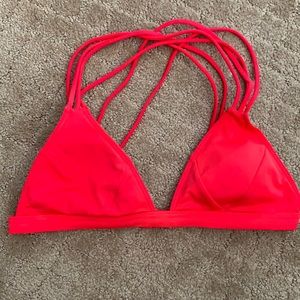 PINK Victoria’s Secret Red Bikini Top Size Small